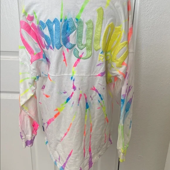 Disney White Long Sleeve with Neon Accents - Picture 4 of 6